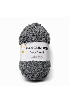 Kanguroom Cozy Cloud Peluş El Örgü İpi Orta Gri CC02