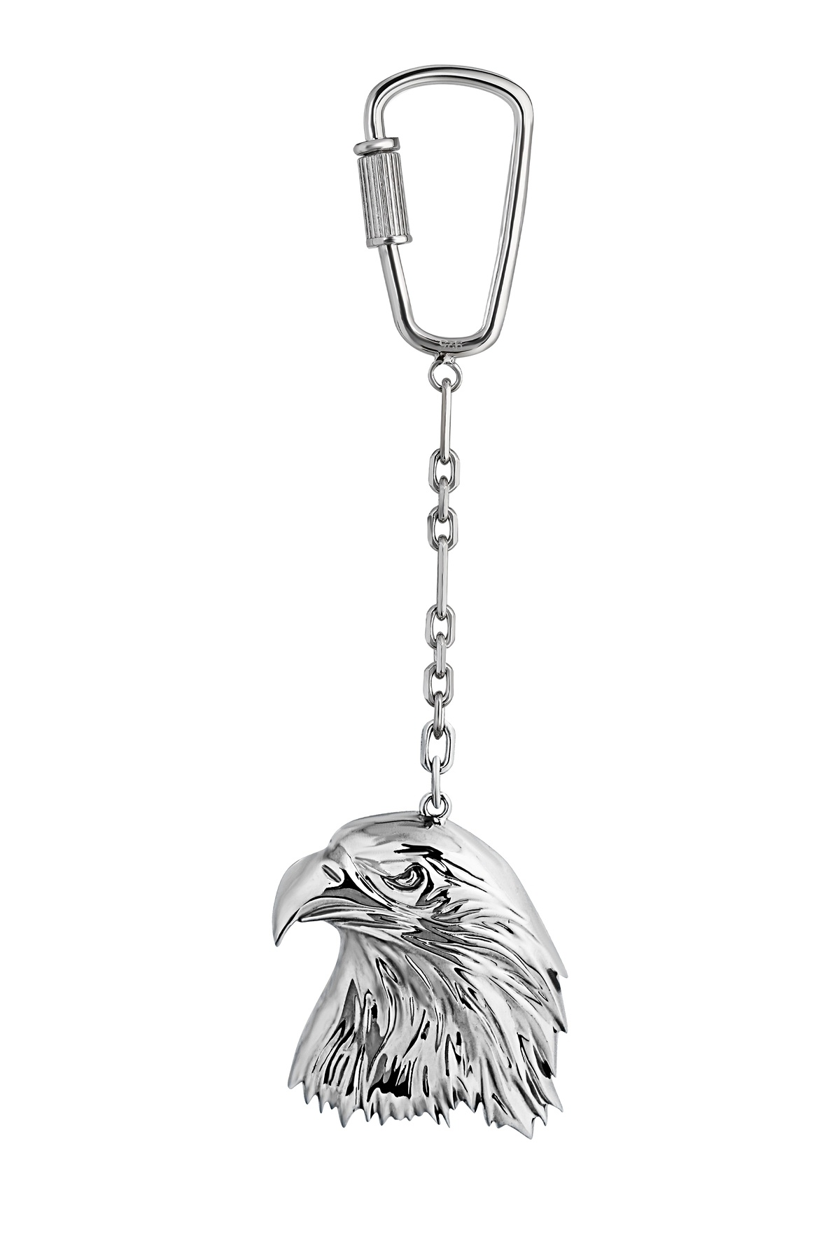 925 Sterling Silver Eagle Head Keychain -AL-KC0044
