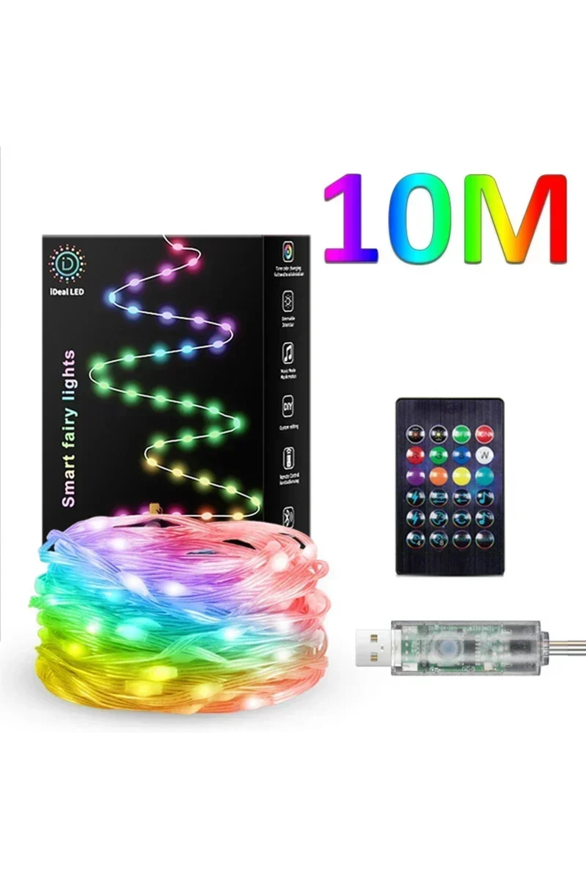 Choice أضواء خرافية ذكية LED بطول 10 أمتار، سلك RGB، تحكم عن بعد عبر ...