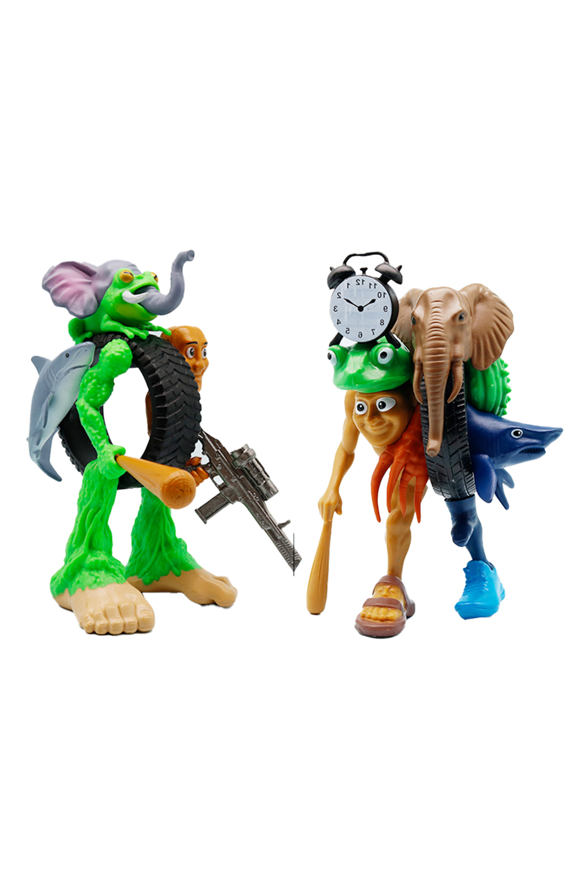 Pack Tralalero Tralala + Tung Tung Tung Sahur Scary Edition – 2 Figuras Articuladas XL De Memes Brainrot