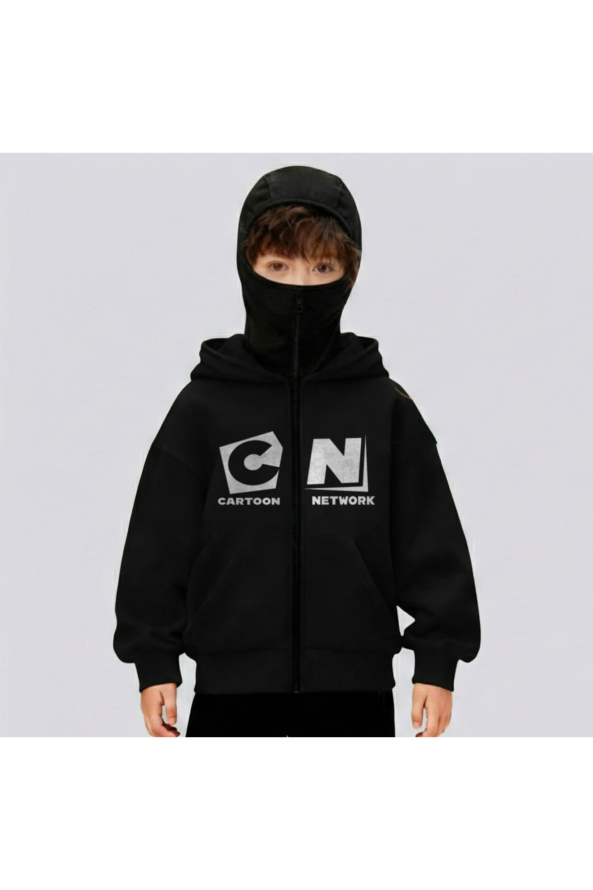 Kar Maskelİ NİNja UnISex FermuarlI SweatshIRt HIRka 3 İPlİK KalIN FermuarlI Cn