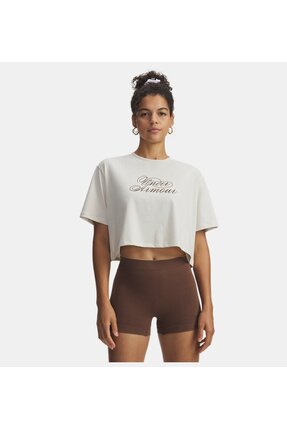 Under Armour Kadın UA Scriptheart Crop Kısa Kollu T-Shirt 6011506-110