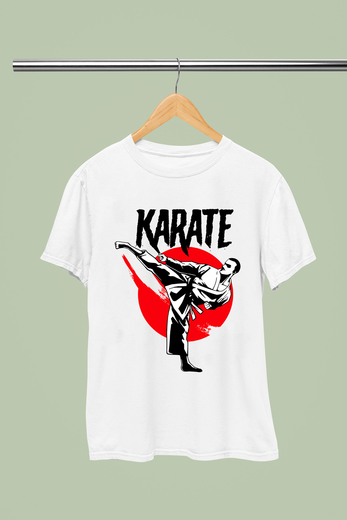 KARATE SPORTS PRINTED 100% COTTON SHORT SLEEVE REGULAR FIT YOUNG AND CHILD TSHIRT