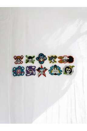 3D One Piece Hasır Şapka Korsanları 10'lu Magnet Seti - Luffy ve Tüm Tayfa