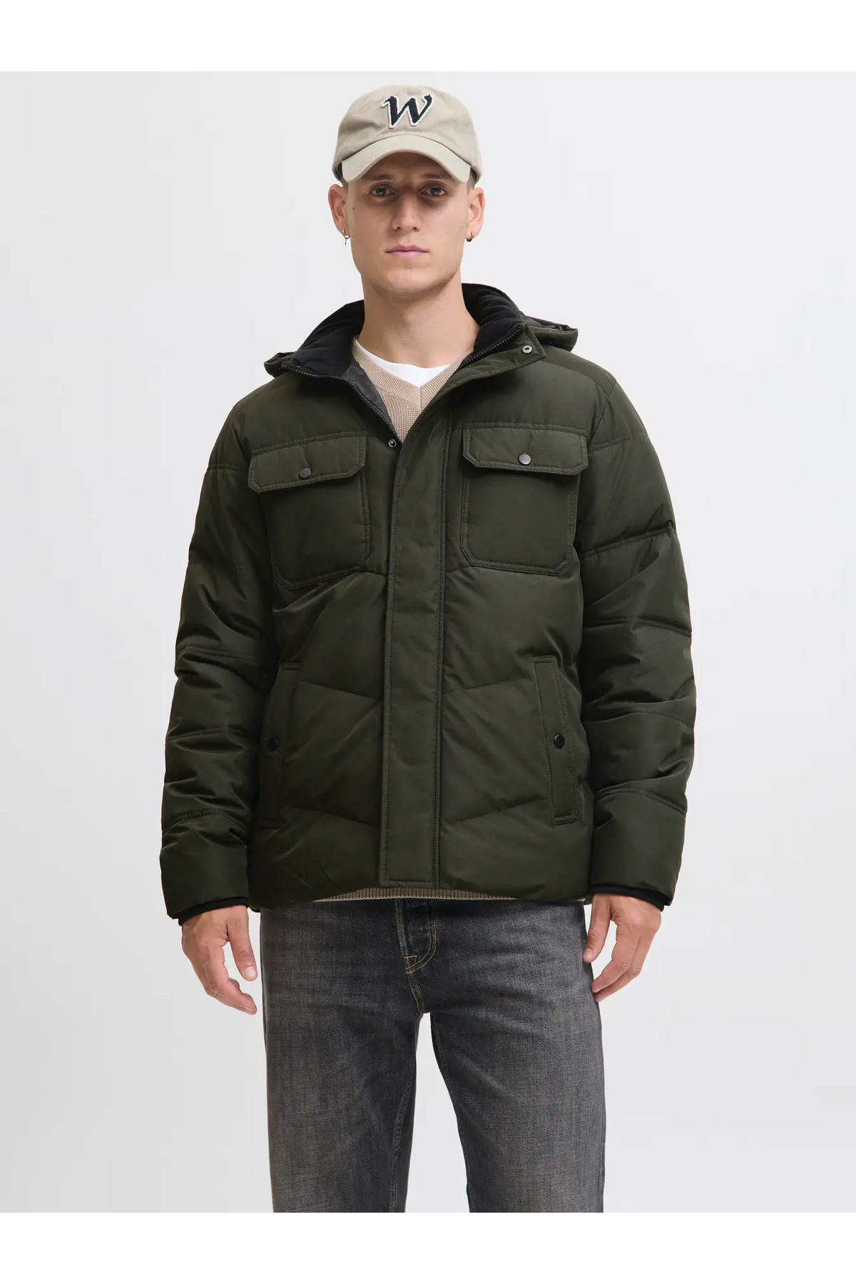 کاپشن مردانه راسته آستین بلند | جک اند جونز Jack & Jones TYC77546A5A20F8B1C3370200 - تصویر 2