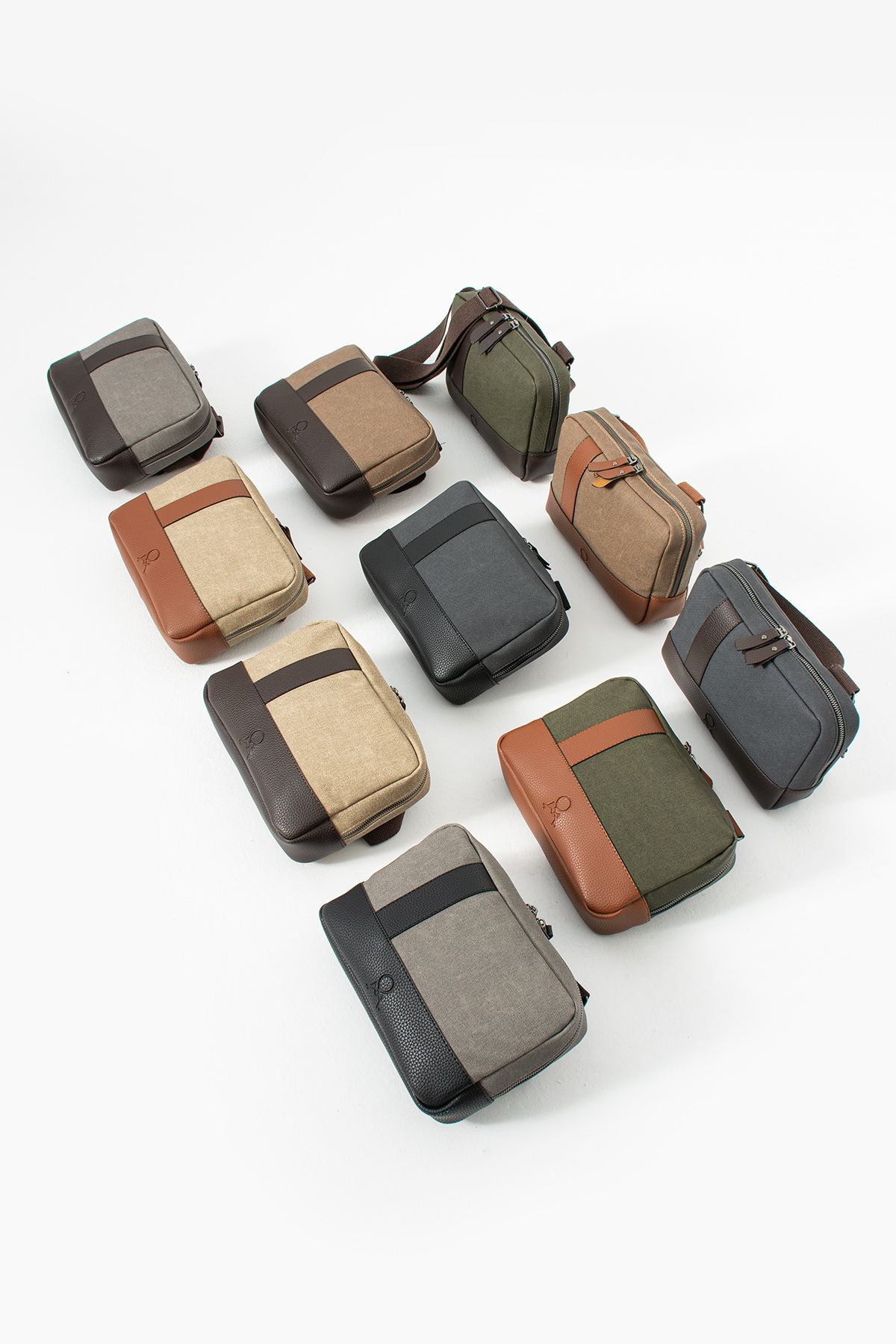 KASVA DERİ  Kanvas Kumaş Çapraz Çanta Unisex Tablet Çanta Askılı Omuz Çantası - Görsel 8