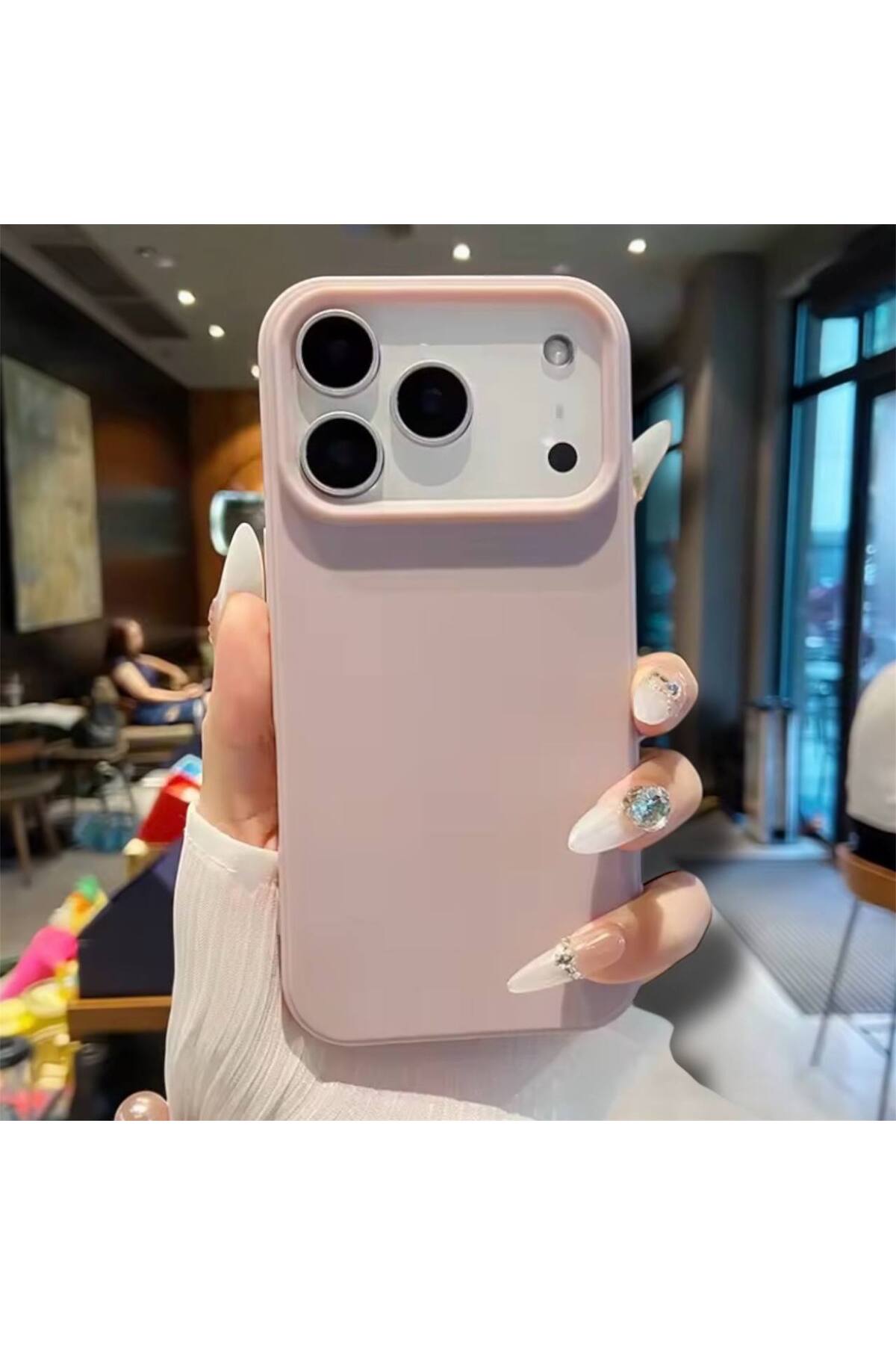 Soft Silicone Inside Velvet Launch Cover with Iphone 17 Pro Max Compatible Case Camera Protrusion.
