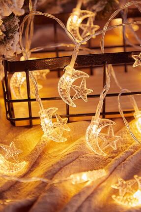 Murido 1.5 Metre Ay Yıldız Led Işık Hoşgeldin Ramazan Bayramı Dekorasyonu 10 ...