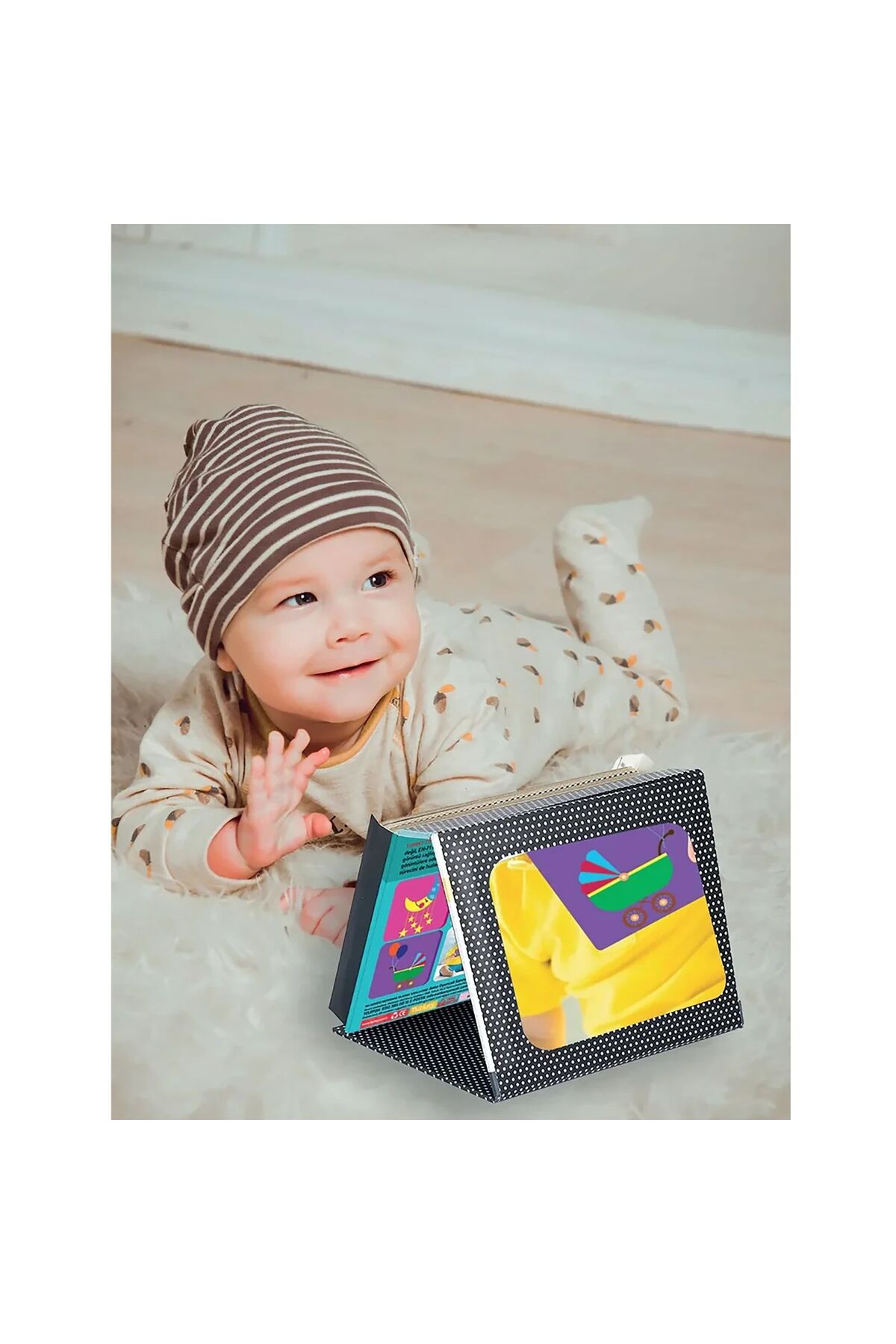 Diytoy Tummy Time Aynalı Karın Üstü Aktivite ve İlk Zeka Kartları Set-1 / Set-2 Eğitici Hediye Paketi fotoğrafı 2 (önizleme)