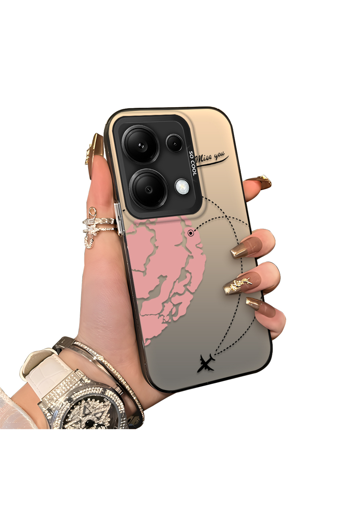 Xiaomi Redmi Note 13 Pro 4G Compatible Silicone Edge Hard Back Anti Fall Valentine's pattern case