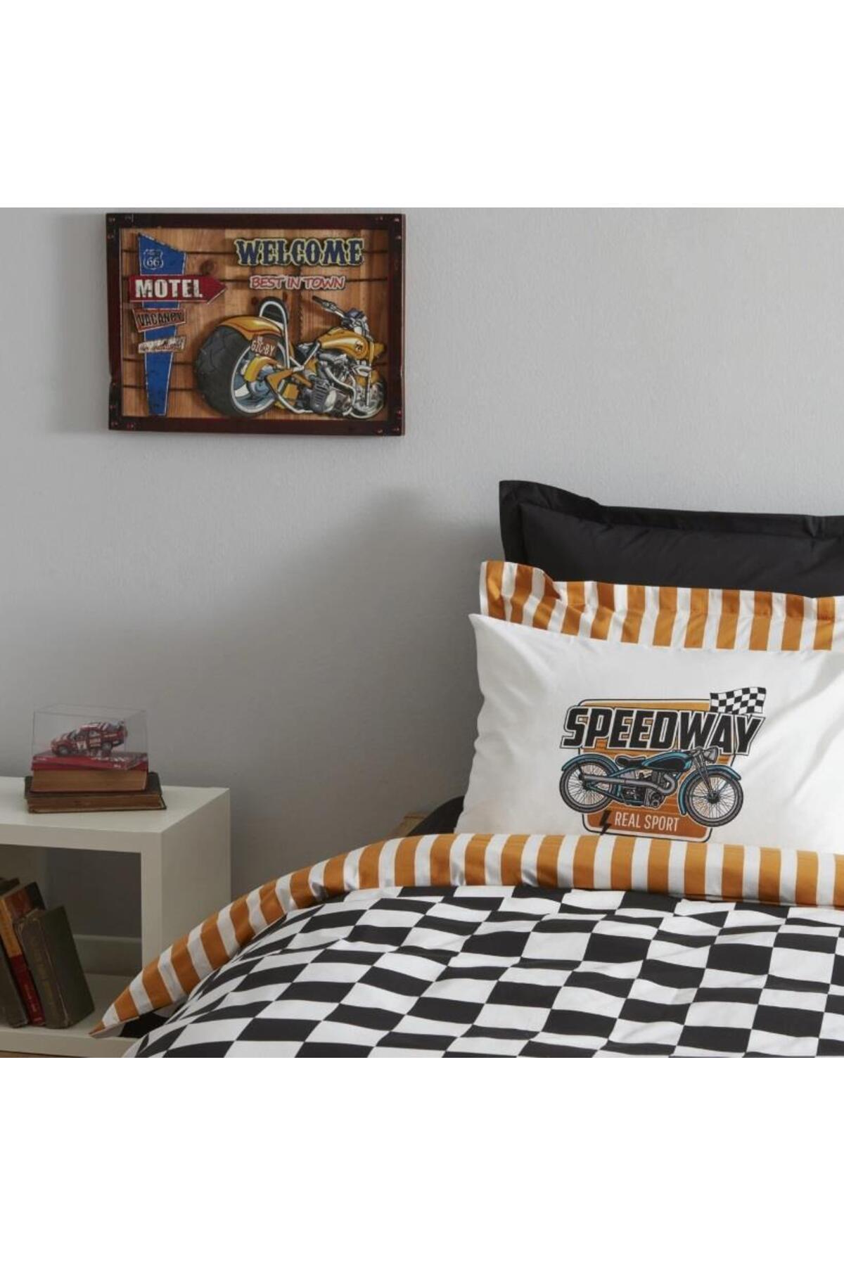 Karaca Home Nevresim Takımı %100 Pamuk Tek Kişilik Young Speed Way (Fitted) fotoğrafı 2 (önizleme)
