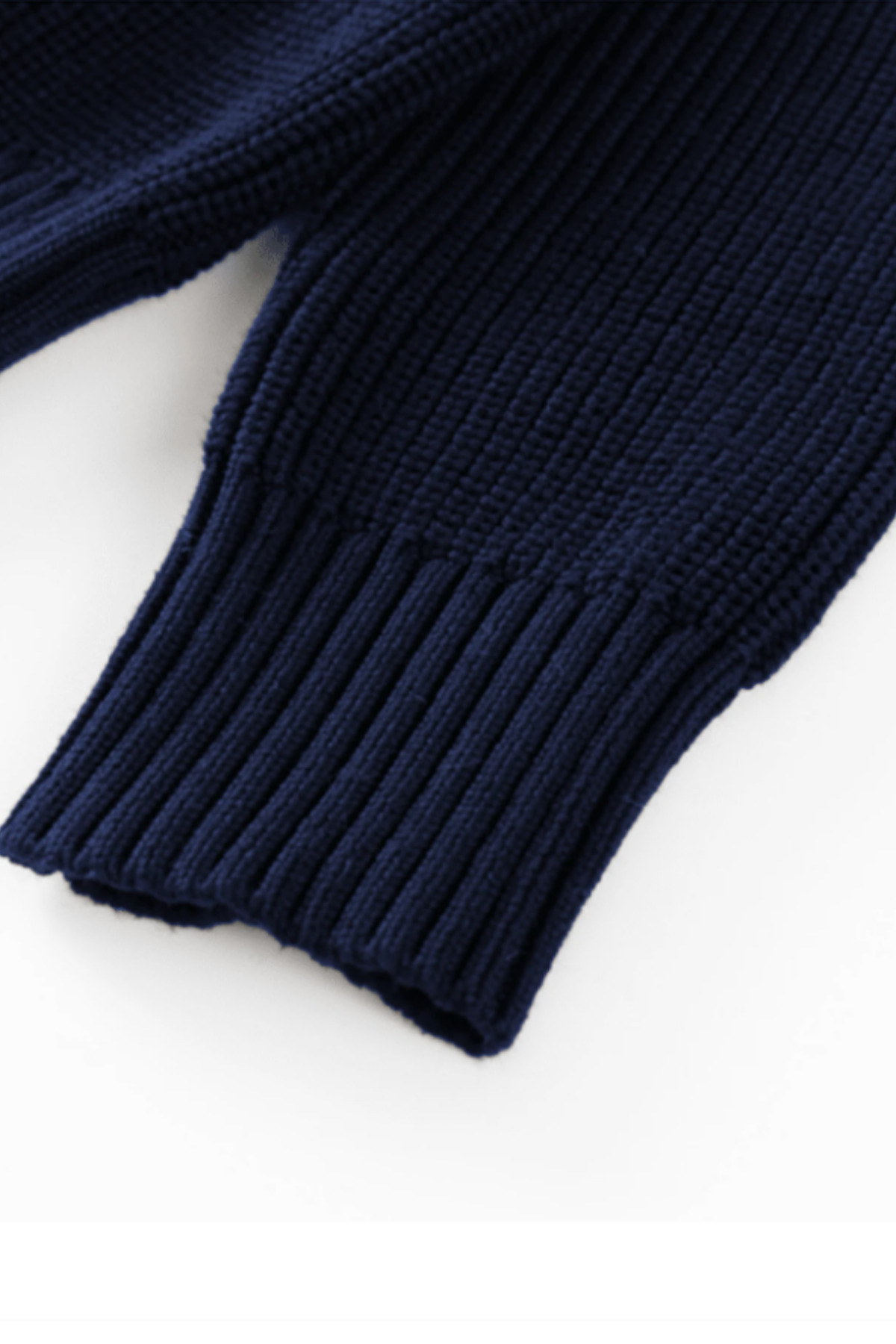 Tarz Cool  Erkek Lacivert Dik Yaka Fermuarlı Slim Fit Triko Hırka - Görsel 4