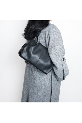 JUST WOMAN Kadın Gündüz Ve Gece Mat Suni Deri Orta Boy Siyah Omuz Kol Çanta