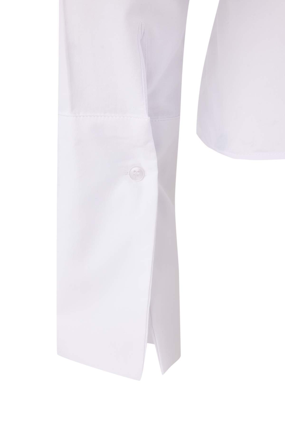 Trendyolmilla  Beyaz Kuşaklı Önü Çıtçıtlı Ayarlanabilir Gömlek TWOAW26GO00067 - Görsel 7