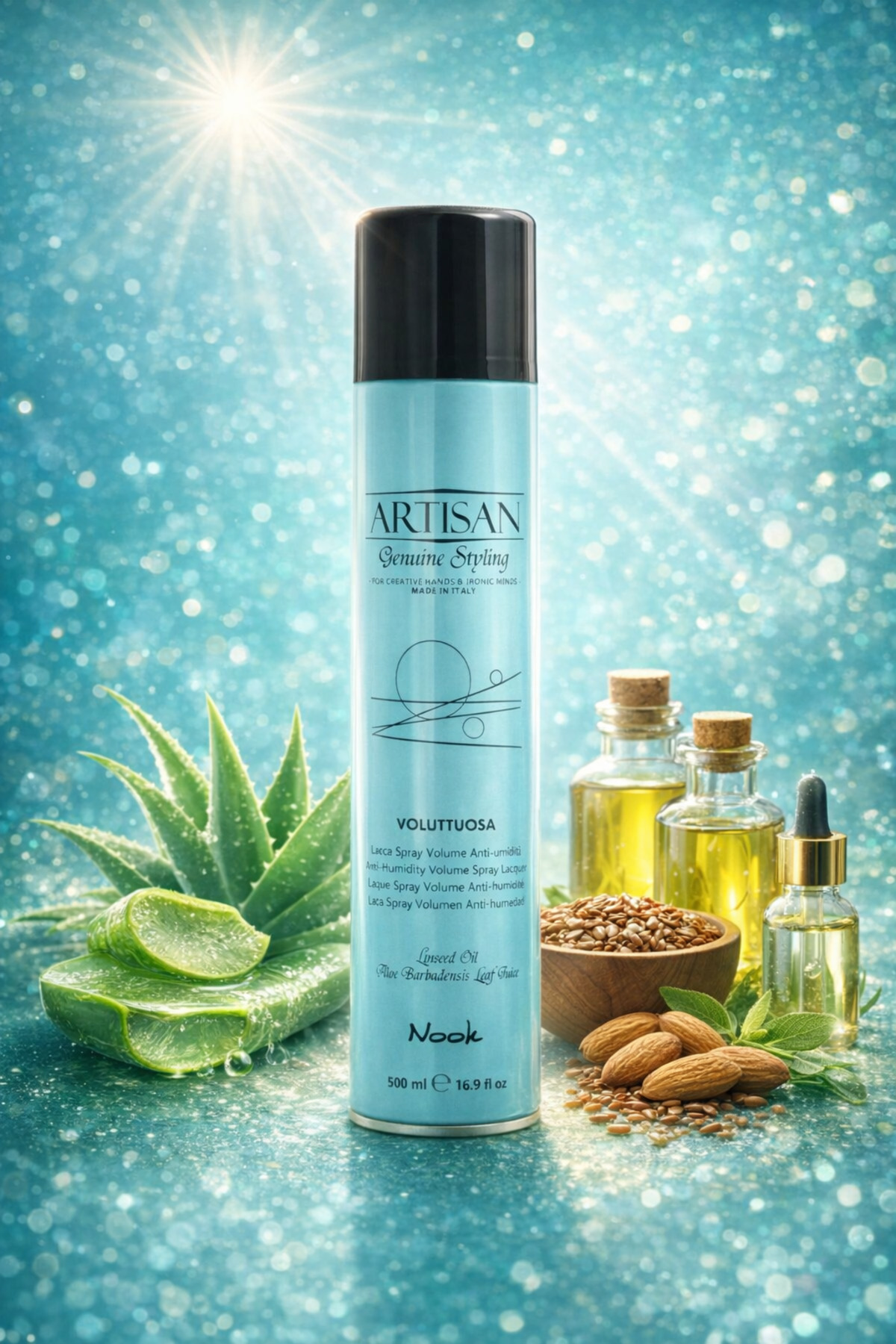 Nook Artisan Nem ve Kabarma Karşıtı Hacim Veren Profesyonel Saç Spreyi 500ml — MXSTY-01313