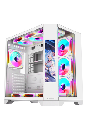 Rampage NOVA 9.16'' Lcd Ekranlı Hub+Kumanda Beyaz 7x12cm ARGB Pwm Fan Gaming ...