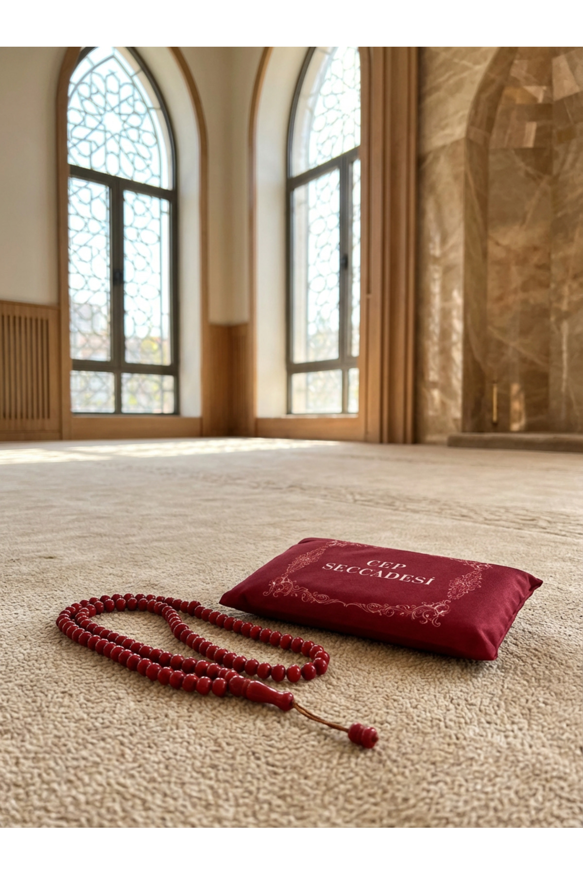 Prayer Rug Technology tarzınısec Pocket Prayer Rug Tasbih Gift Set Dowry Umrah Mevlüt Bohça ...