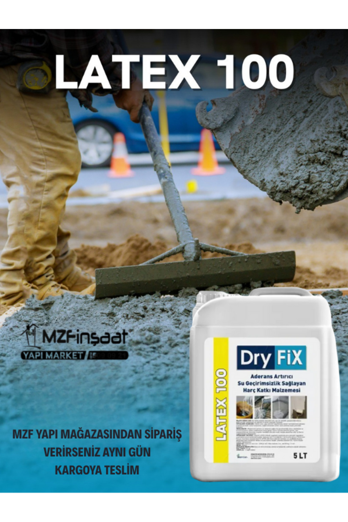 DRYFIX LATEX 100 ADHERENCE ENHANCER WATER IMPERMEABLE MORTAR ADDITIVE 5 KG