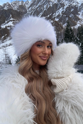 Mağazam Online Rus Tarzı Uzun Tüylü Trend Kalpak Şapka Kışlık Peluş Vegan Sun...
