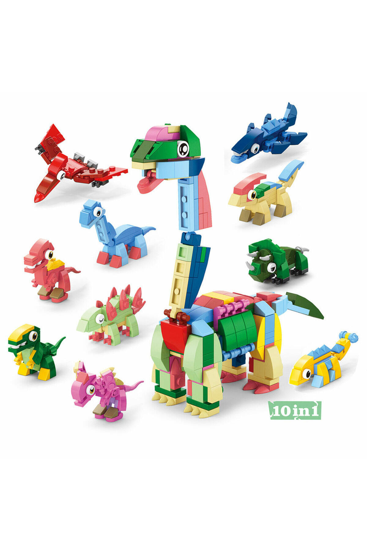 KentOyuncaK Dinozor Dünyası 10in1 Yapı Bloğu Hediye Oyun Seti fotoğrafı 2 (önizleme)