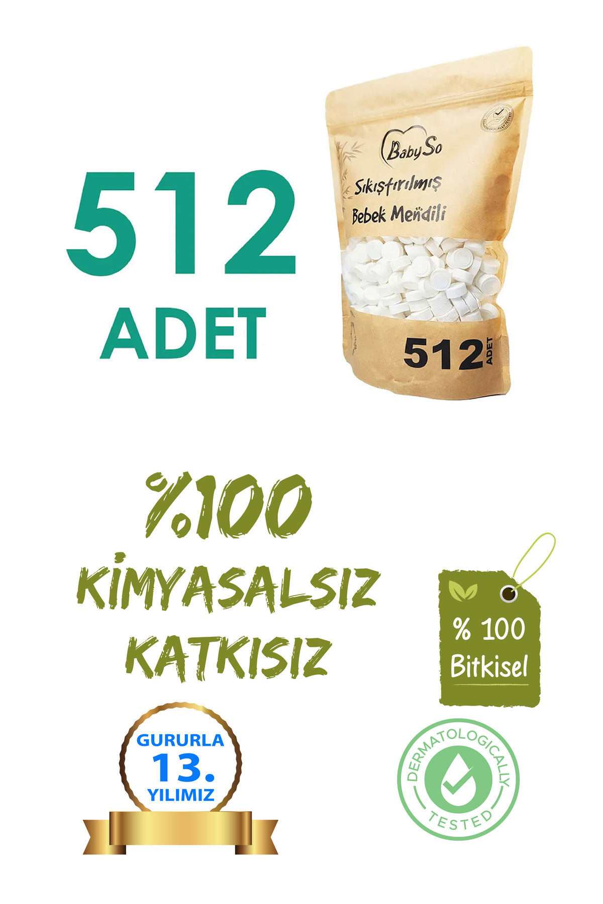 BABYSO Sıkıştırılmış Bebek Mendili 512 Adet Paket - Fiyatı, Yorumları