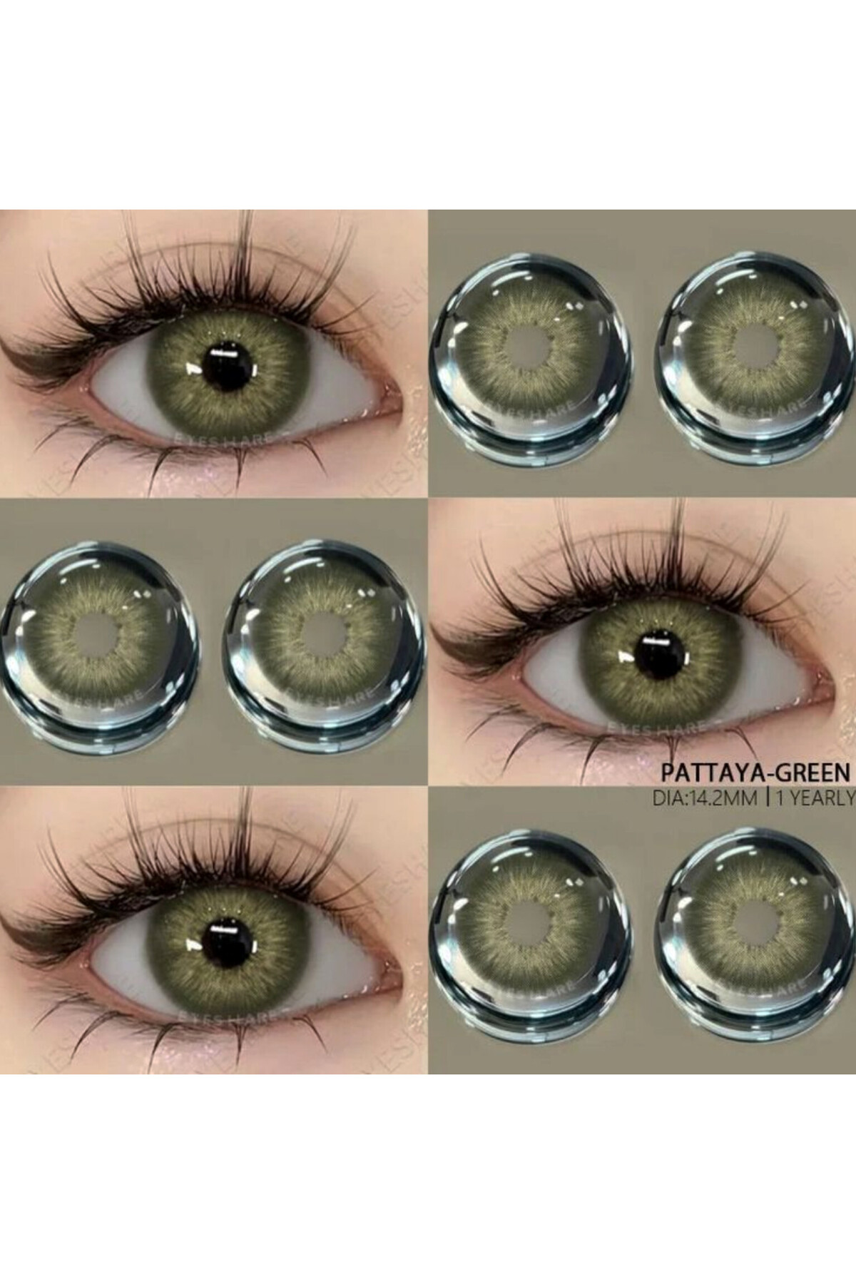 Eyeshop PATTAYA GREEN YEŞİL TONDA GÖZ LENSİ Kulanım suresi 1 yıllıktır.