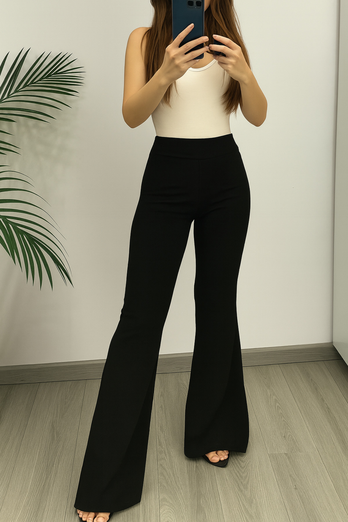 Marina Trend ΜΑΥΡΟ İ καμπάνα antolon Ψηλόμεσο Li ελαστικό ύφασμα snek Υφασμάτ...