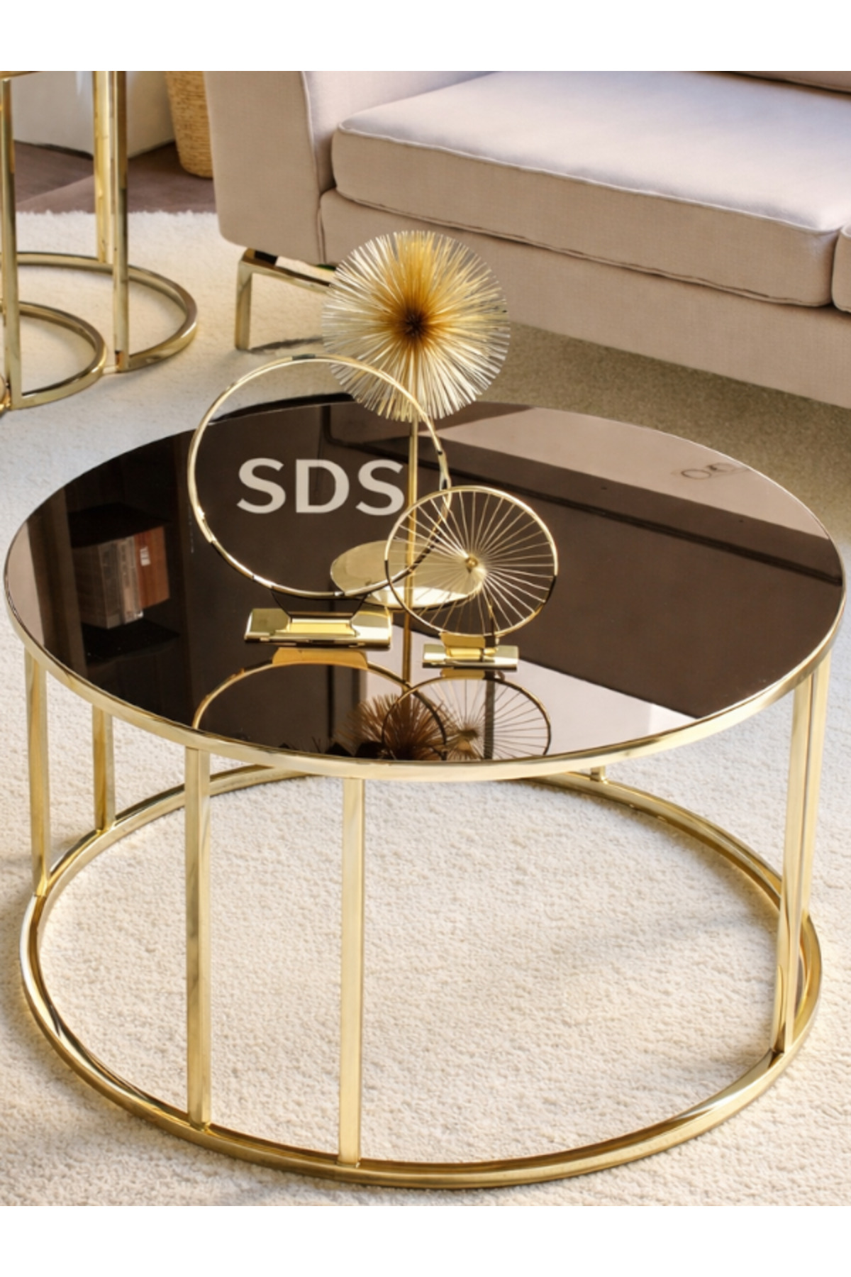 ORTA SEHPA VE ZİGON SEHPA BRONZ GOLD lüx-sedas-zigon-orta