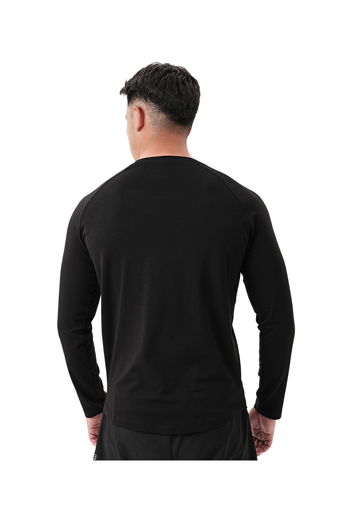 MUSCLECLOTH Elite Reglan Uzun Kollu T-Shirt Siyah görsel 2