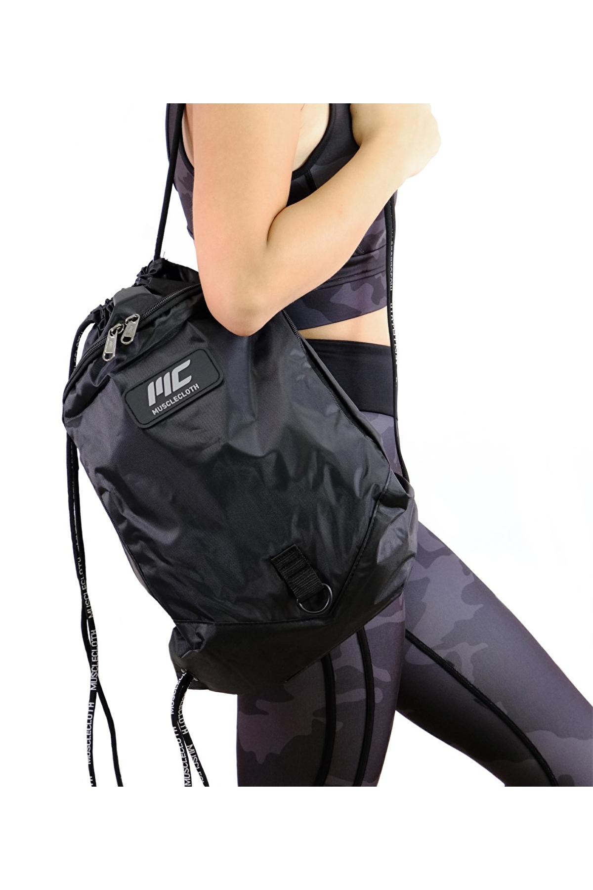 MUSCLECLOTH  Sackpack Spor Çanta Siyah - Görsel 4