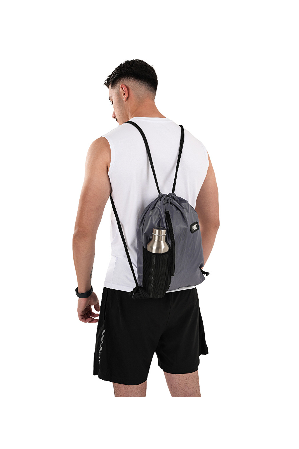 MUSCLECLOTH Players Sackpack Spor Çanta Gri 13 L görsel 2