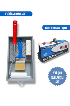OSKAR FIRÇA 4 LÜ SÜPERLÜKS PROFESYONEL BOYACI SETİ HER ALANDA ÇOK KULLANIŞLI SET