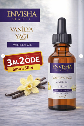 Envisha Beauty Vanilya Yağı %100 Doğal Bitkisel Yağ Vanilla Oil 20 ML