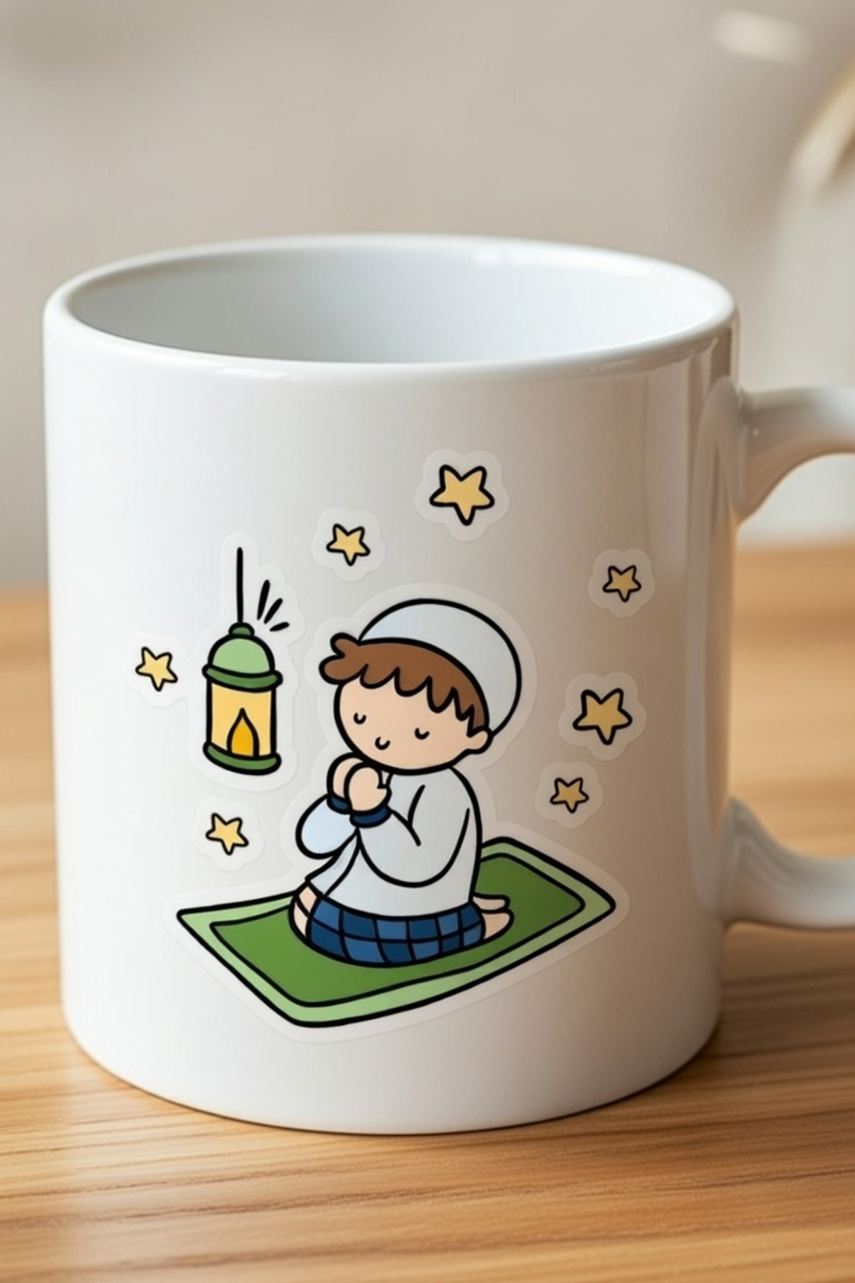Kt Grup Ramazan Dua Eden Çocuk Fener ve Yıldızlar Dekoratif Priz Sticker fotoğrafı 3 (önizleme)