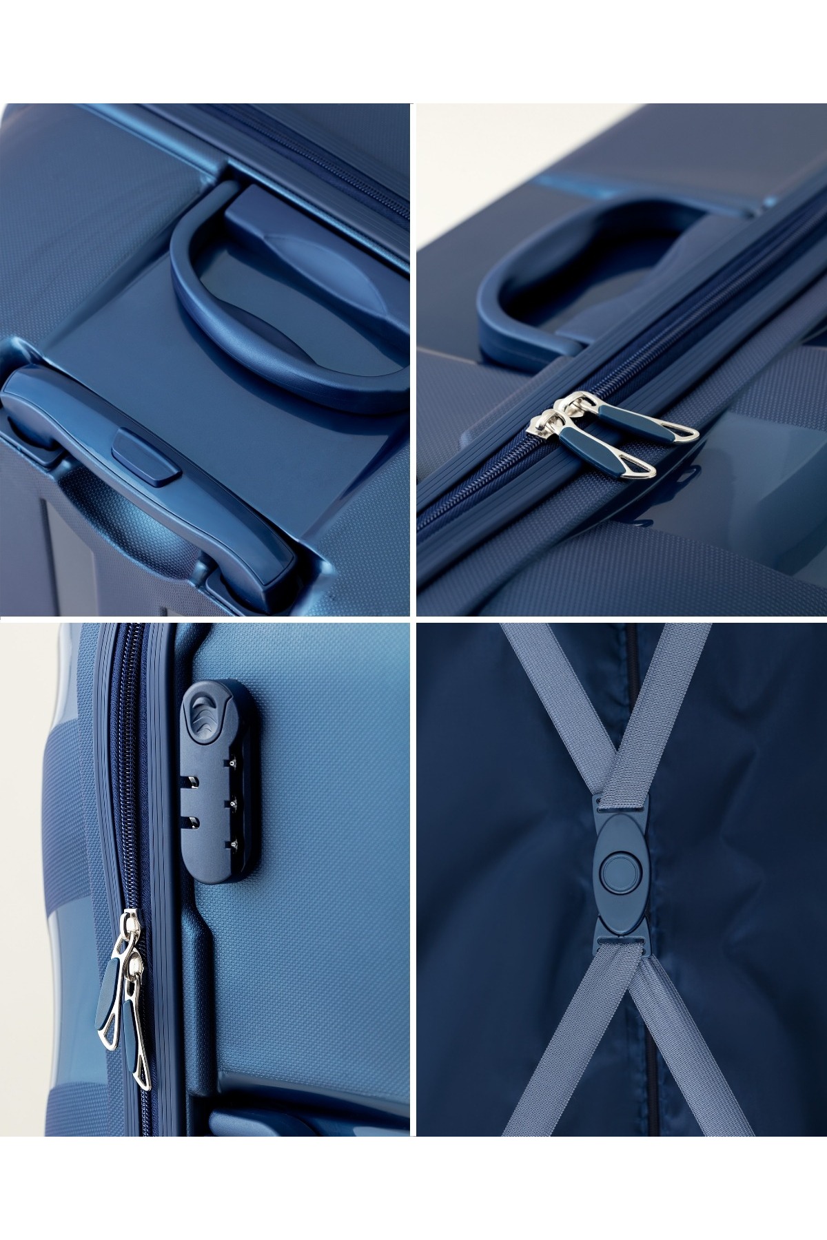 Madame Coco  Huitre Valiz/Bavul - Lacivert - Büyük Boy - Görsel 6