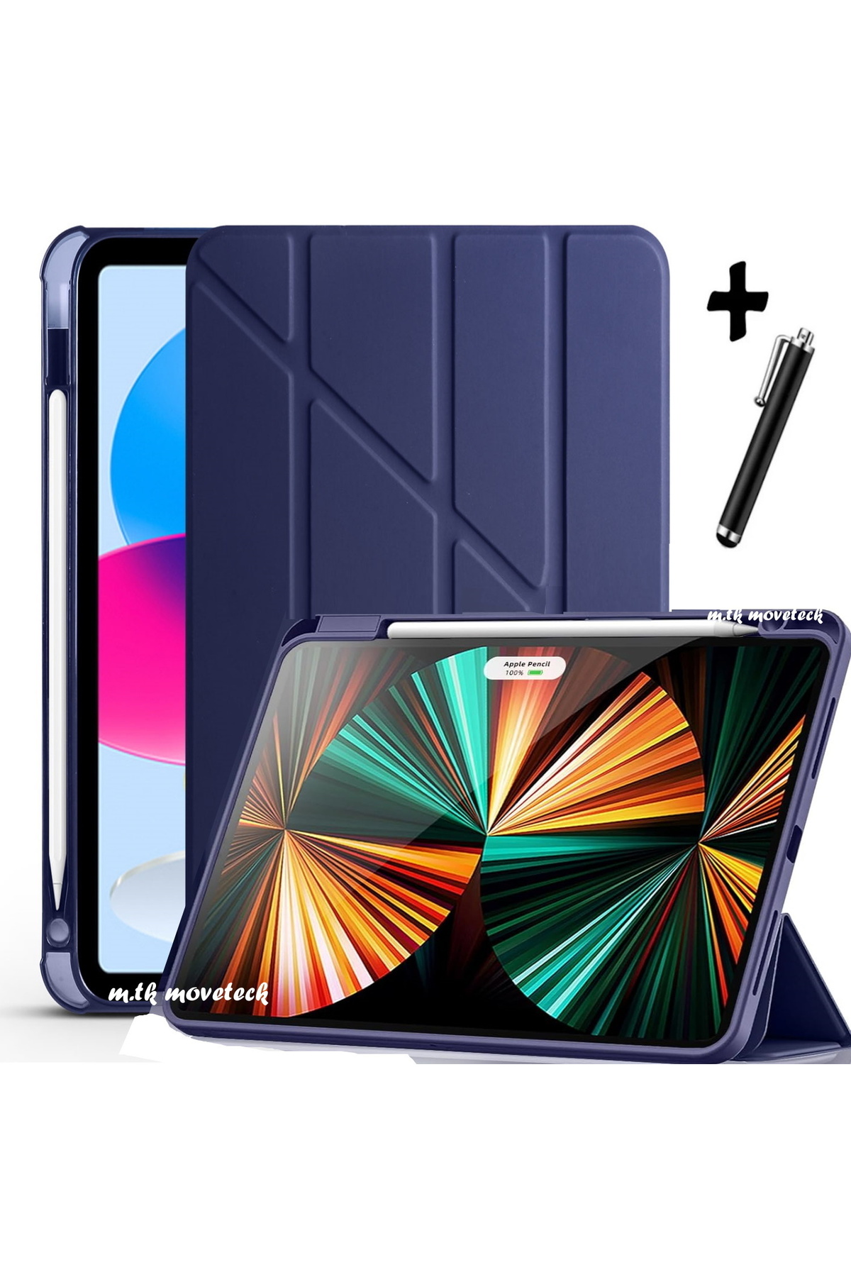 m.tk moveteck Huawei Matepad 11.5/Air 11.5 Papermate 2025/2023 Kılıf Kalem Bölmeli Standlı Tri Folding Kapak