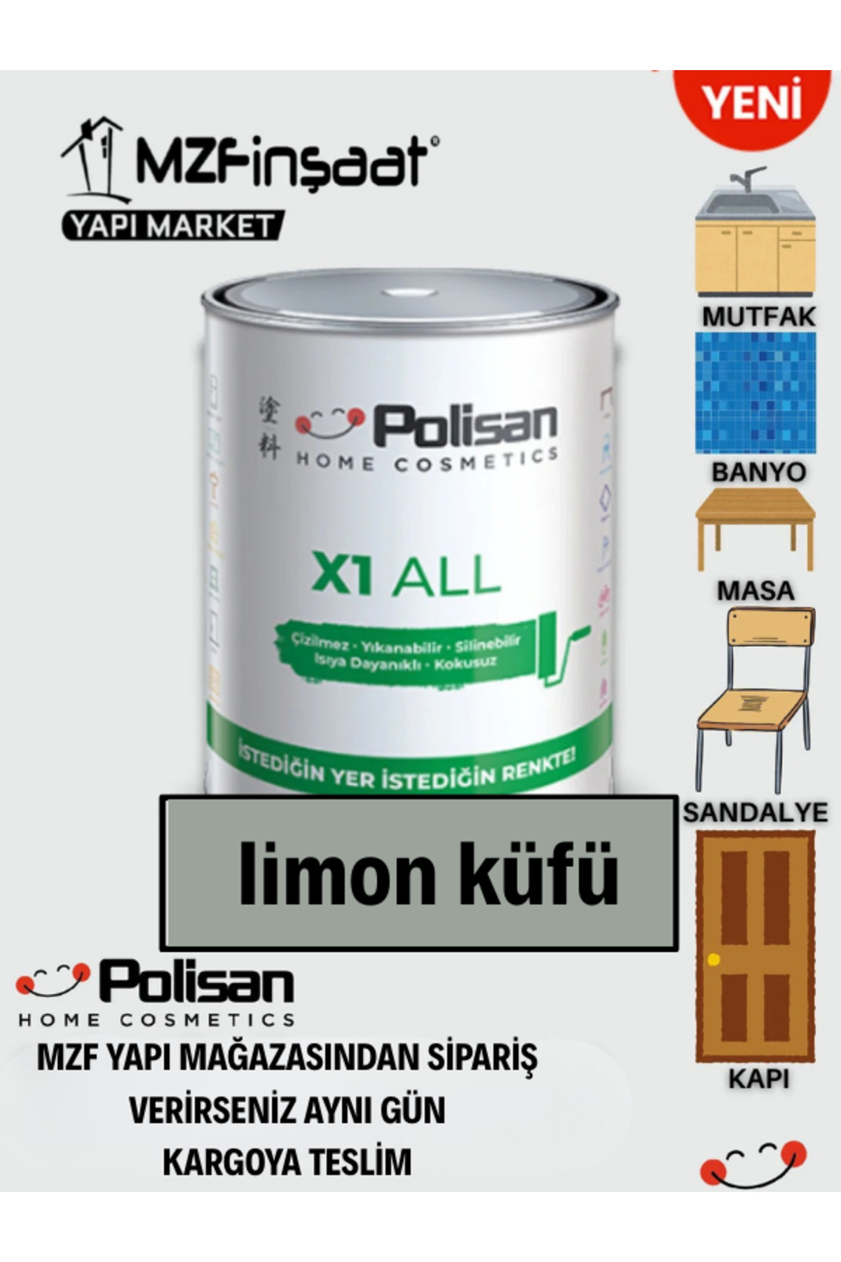 Polisan X1 All Limon Küfü - 0,75 L - Fiyatı, Yorumları