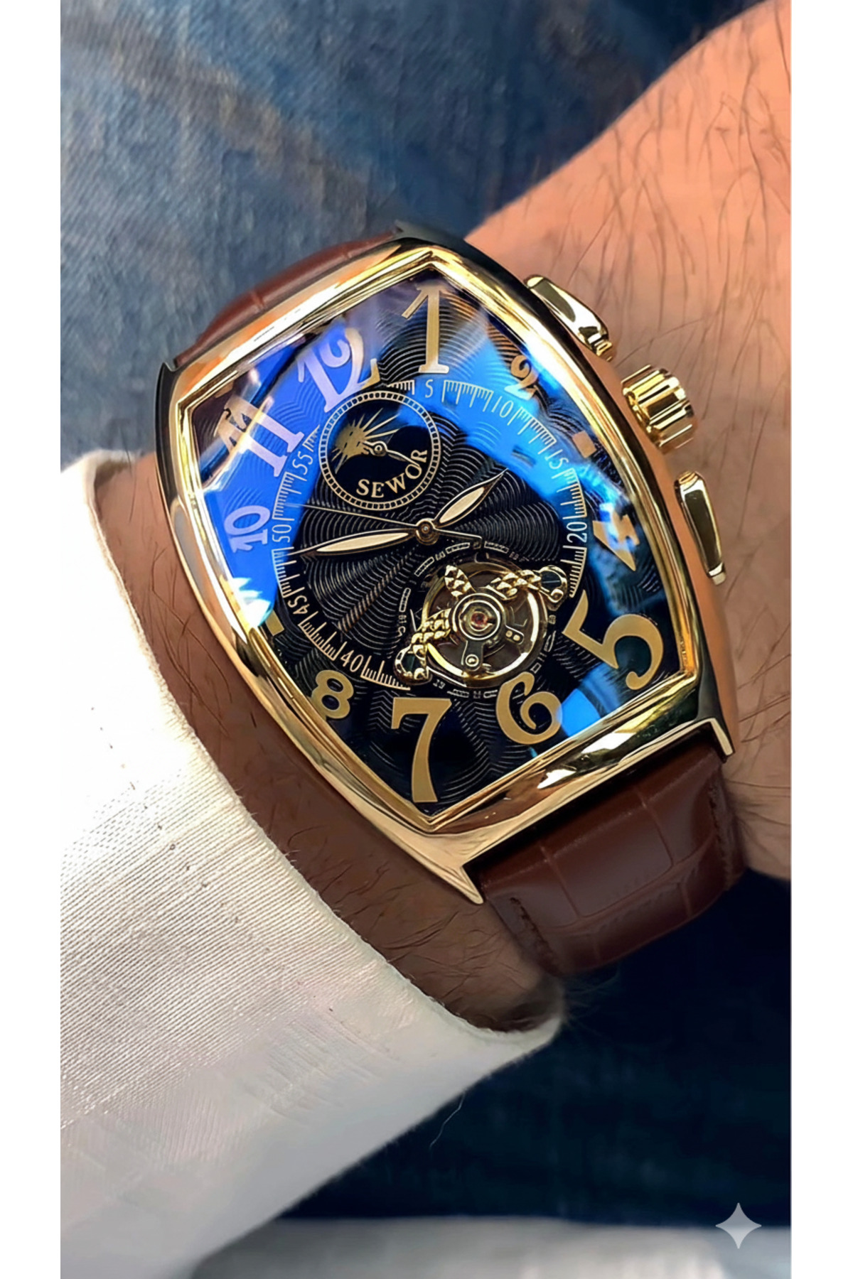 Sewor WATCH otomatik Mekanizma Erkek Kol saati görsel 3