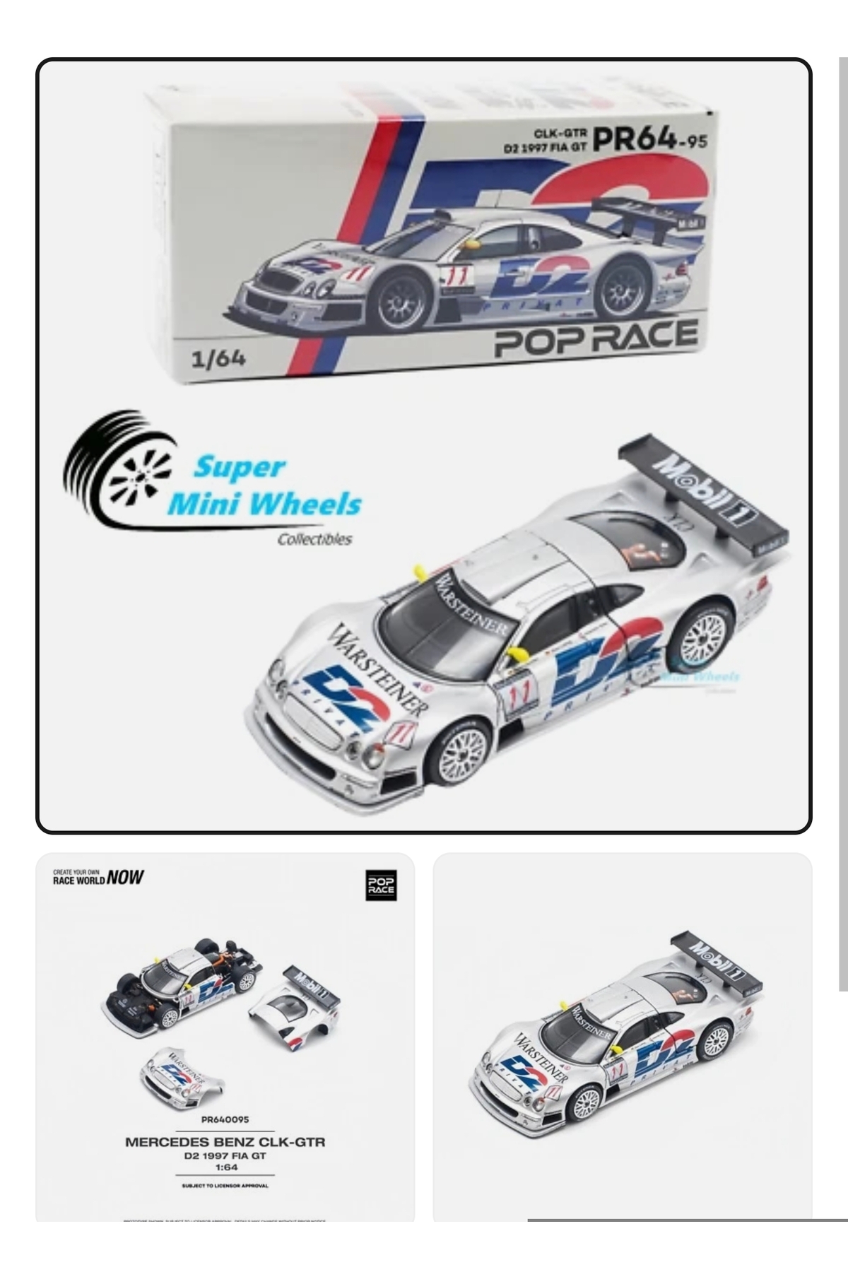pop race 1 PR64-95 Mercedes CLK-GTR D2 1997 FIA GT - Fiyatı, Yorumları