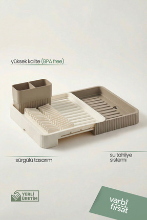 Varbifırsat Açılır Kapanır Sürgülü Tabaklık Bulaşıklık Bulaşık Sepeti Bulaşık...