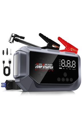 EN SİGA Akım korumalı Oto Lastik Hava kompresörü Ve Jump Starter Akü Acil Dur...