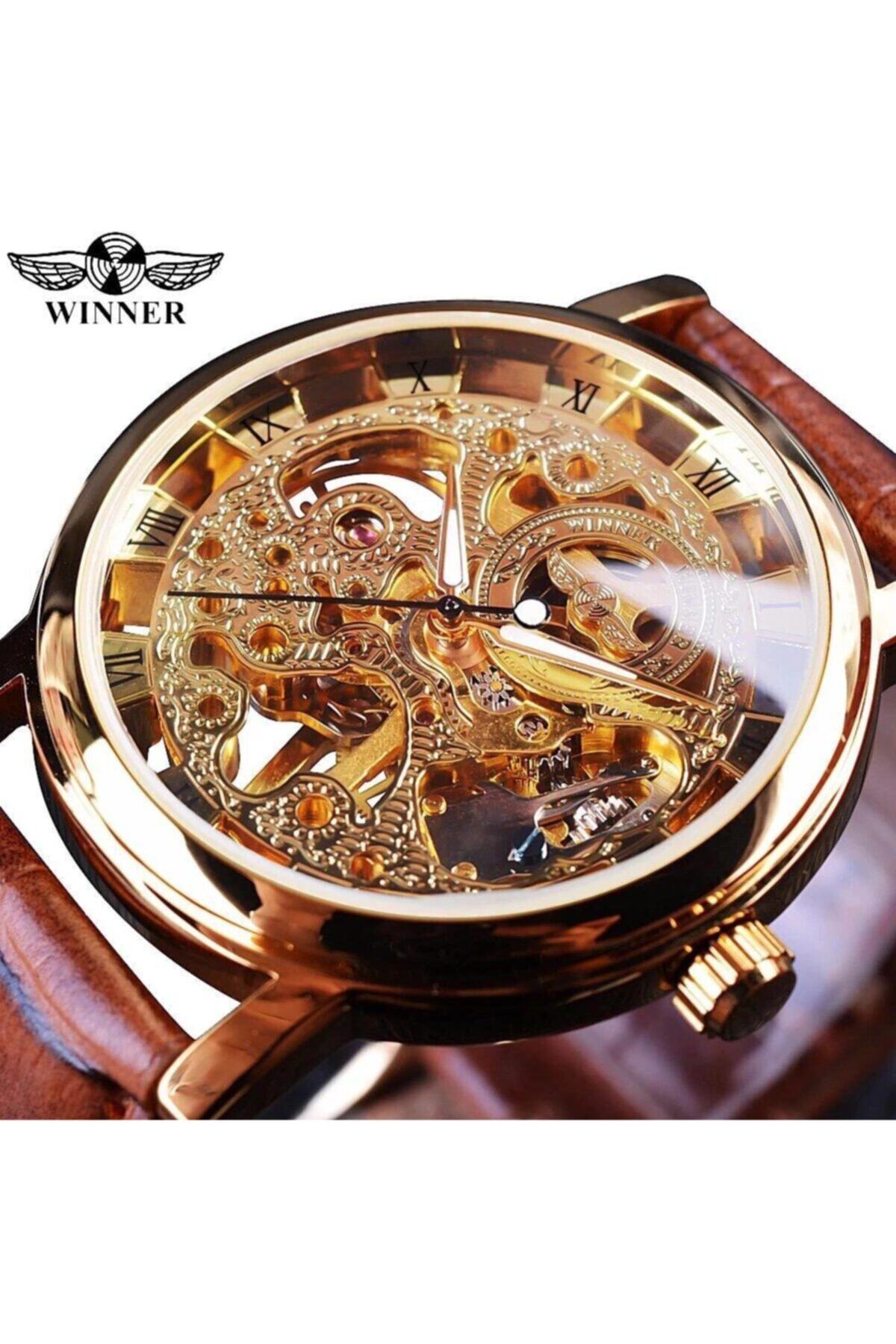 Sewor  T-Winner Kurmalı Mekanizma Gold Renk Kol Saati