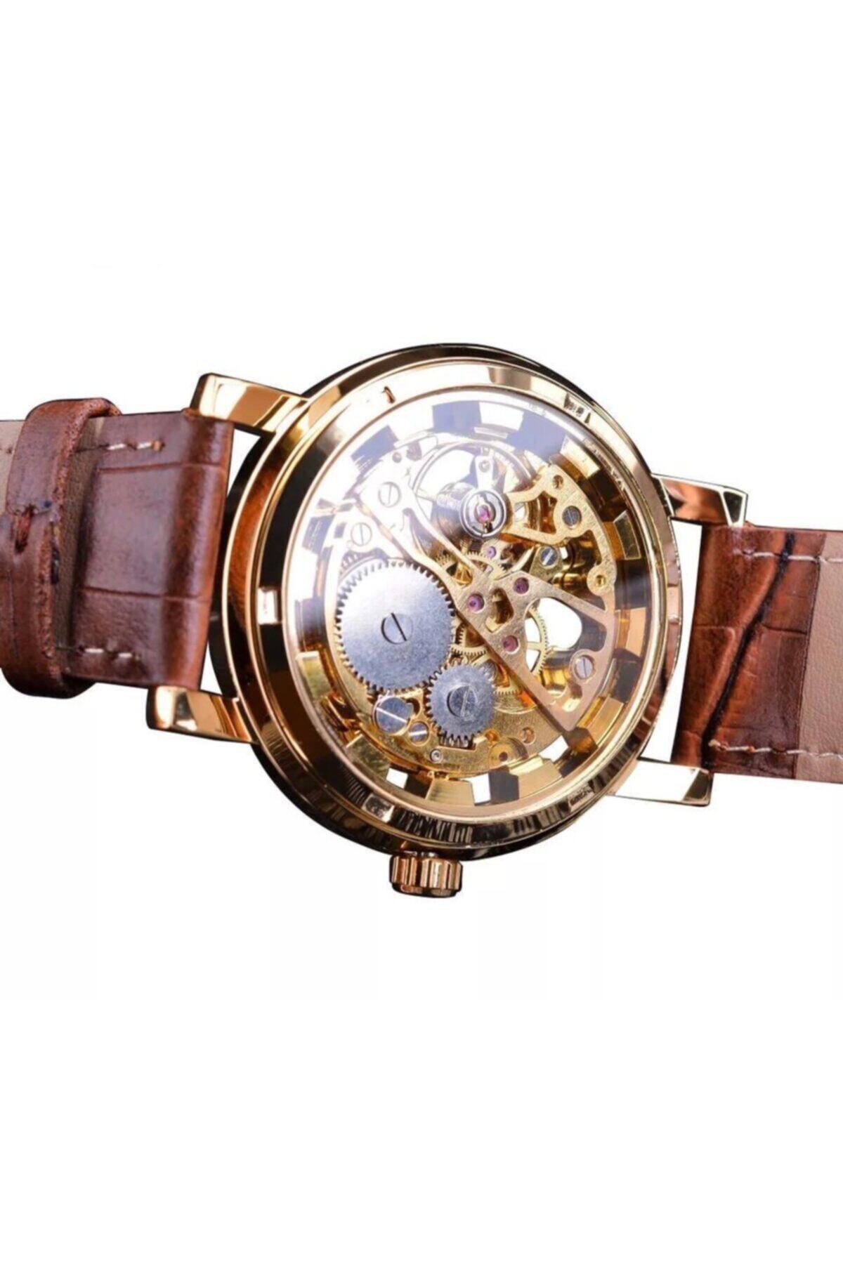 Sewor  T-Winner Kurmalı Mekanizma Gold Renk Kol Saati - Görsel 4