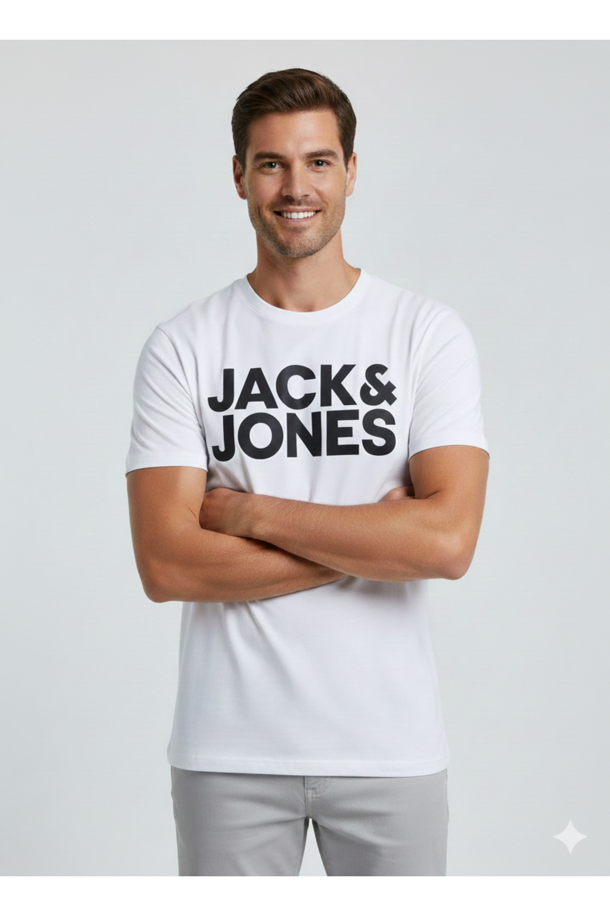 تی‌شرت طرح لوگو JJECORP از برند Rundhals جک اند جونز تی شرت Jack & Jones