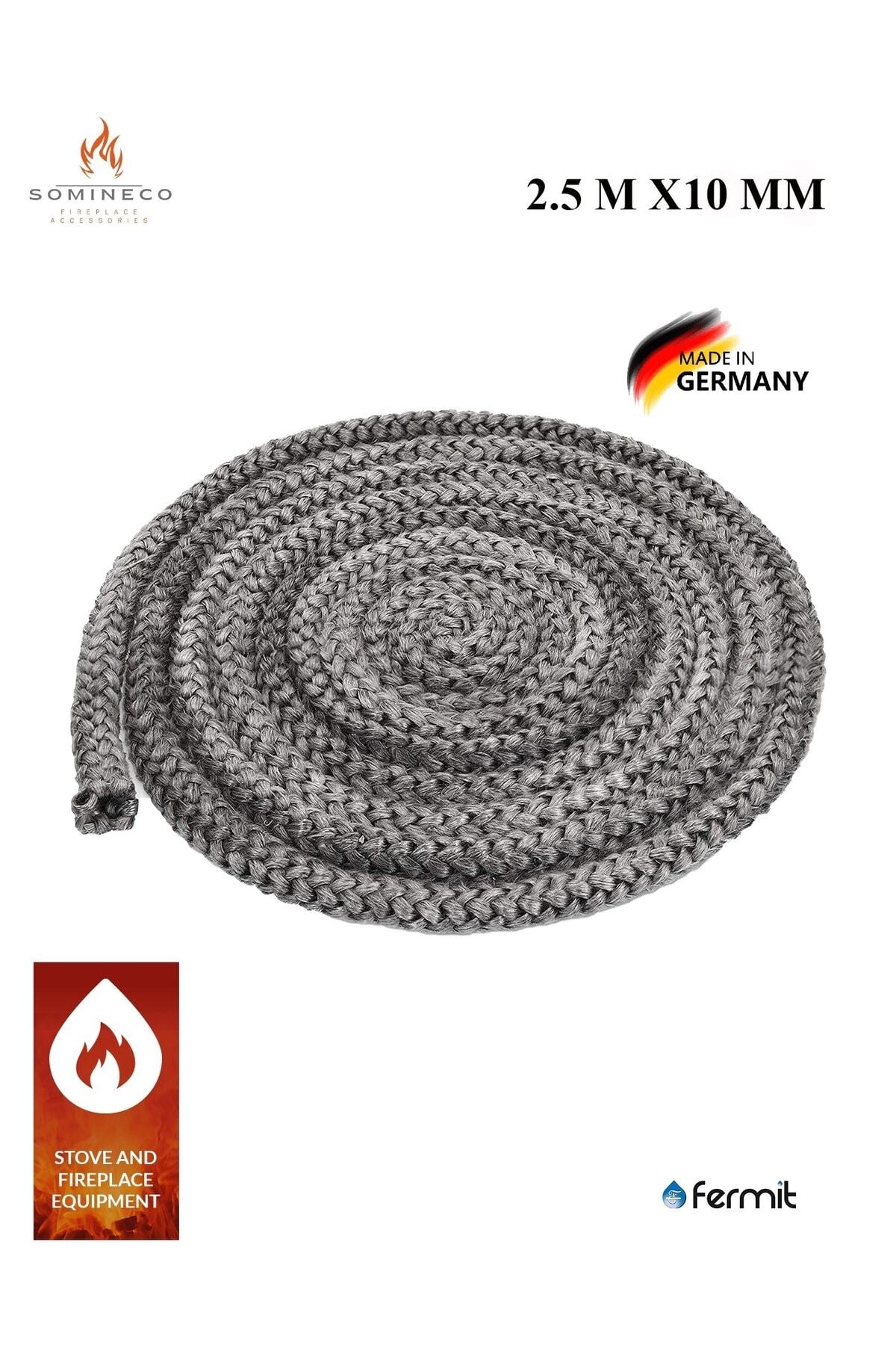Imported Fiberglass Fireproof Stove-fireplace-oven Smoke Gasket-pipe Insulation Wick 10mm X 2.5m