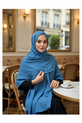 Modakaşmir Moda Kaşmir Safir Pamuklu Şal