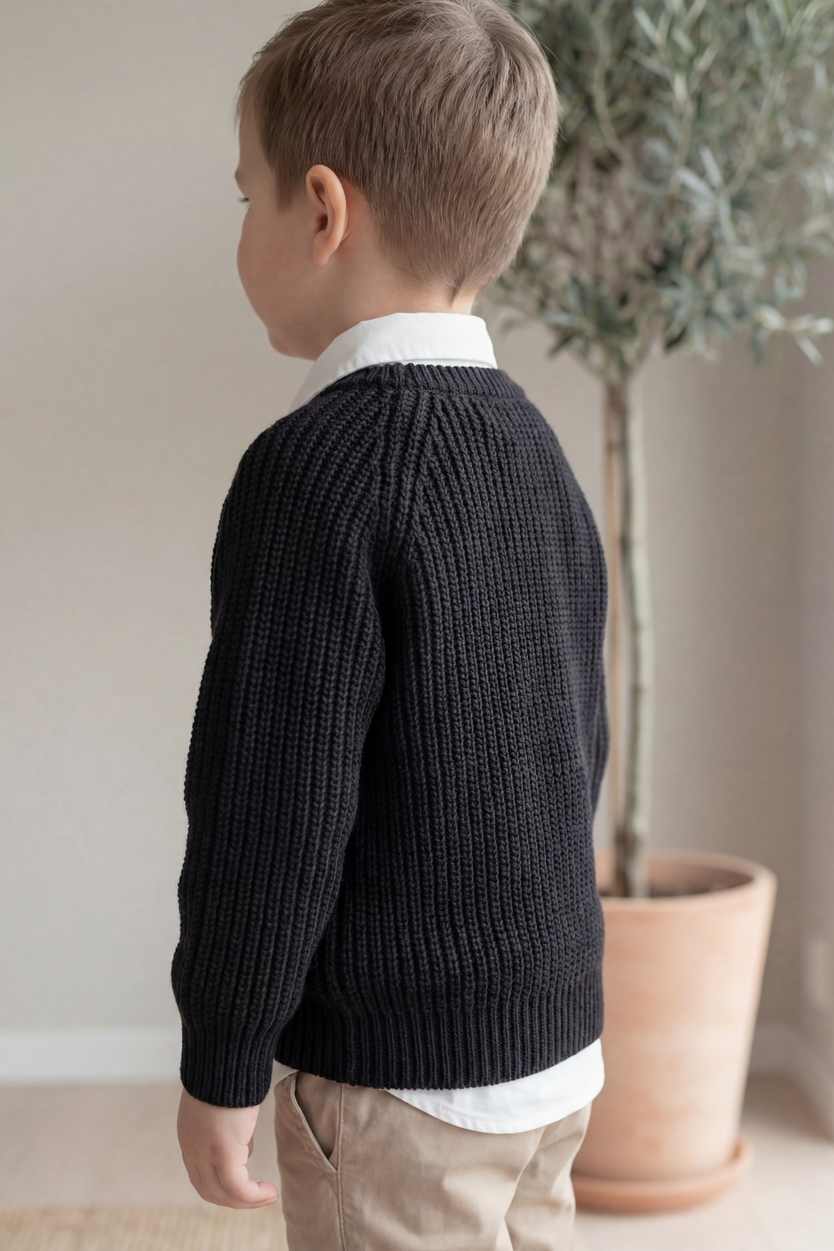 Babily Bebek Çocuk Dikişsiz Premium Triko Kazak Esnek Unisex Yumuşak Kalın fotoğrafı 4 (önizleme)