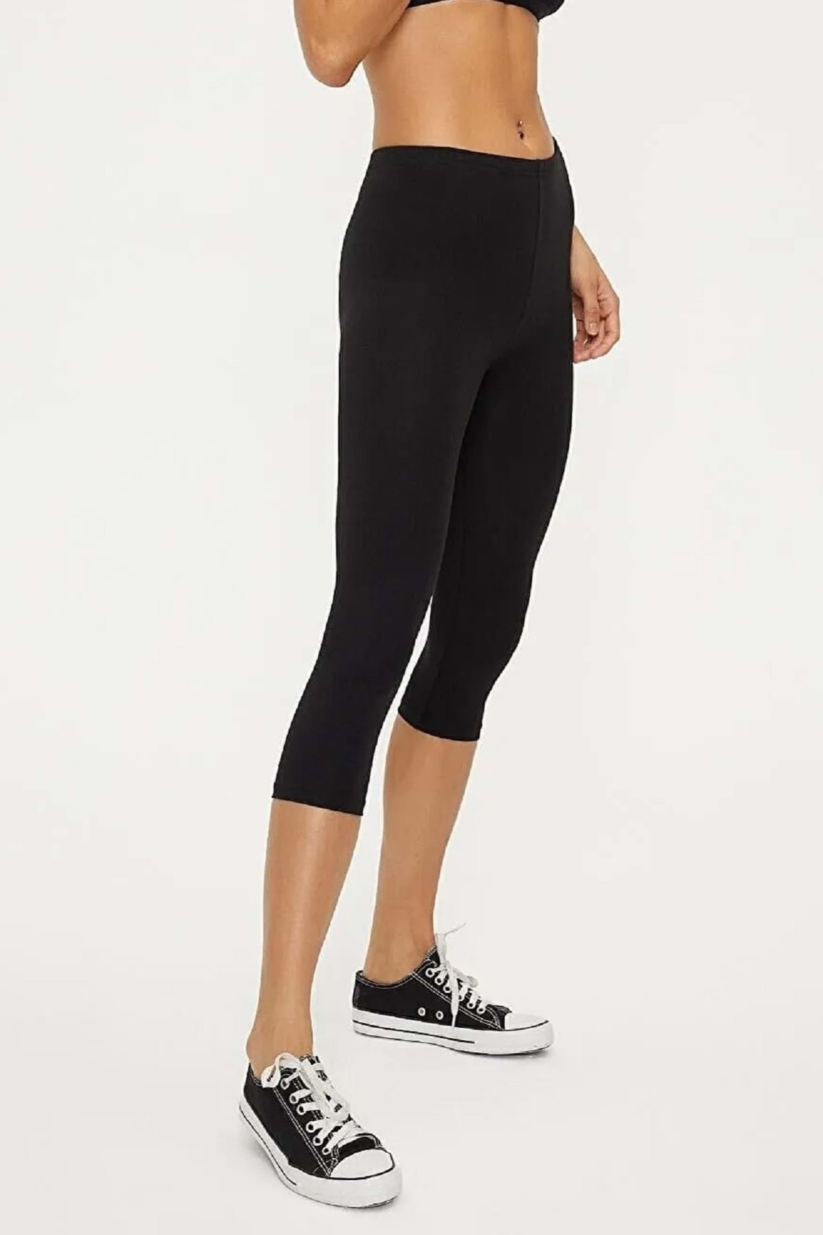 debpoint Ženske Modal 3507 kapri leggins crne dp6