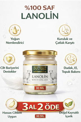 Envisha Beauty Saf Lanolin Çatlak Bakım Kremi Göğüs Ucu Kremi