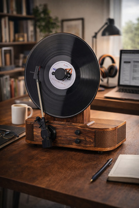 GDL Retro Dikey Pikap Bluetooth Dahili Hoparlörlü Metal İğneli W286B VIP